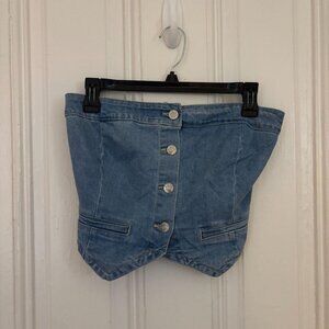 denim tube top